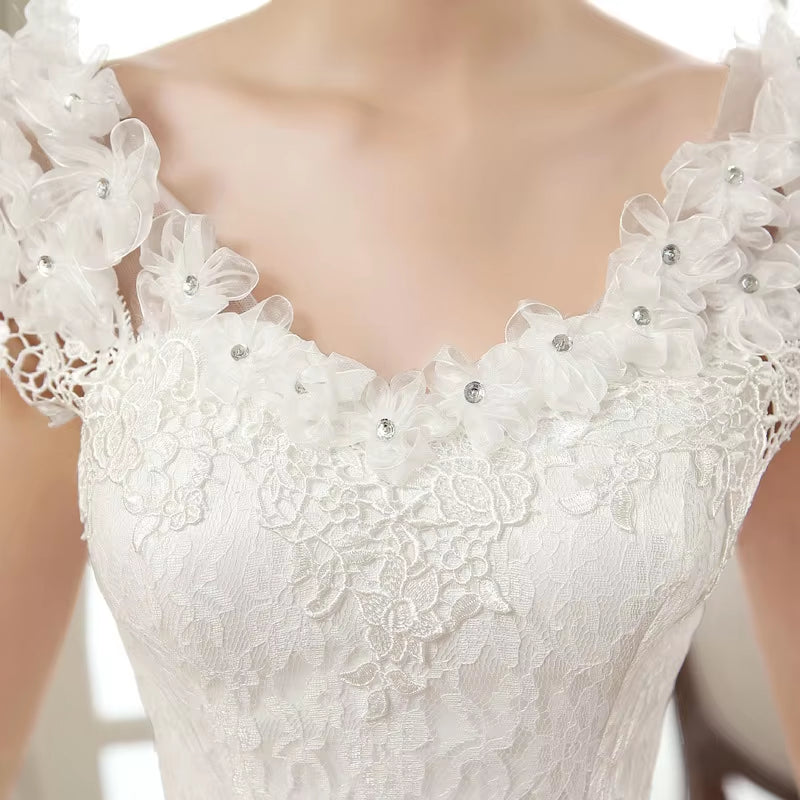 Yc-X01#Lace up Wedding Dress Prom Ball Gown Wholesale Cheap Dresses Bride Married Pregnant Wholesale Party Customize Large Size